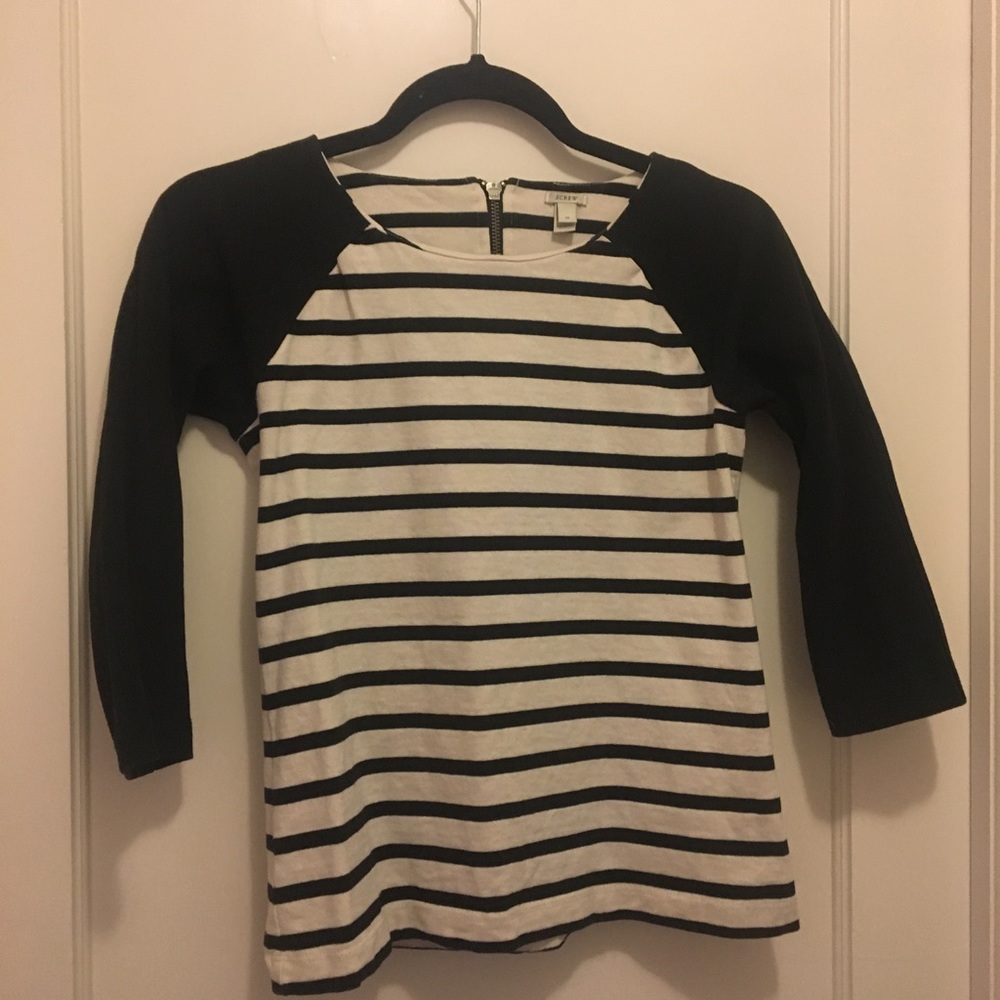 J.Crew black and cream top